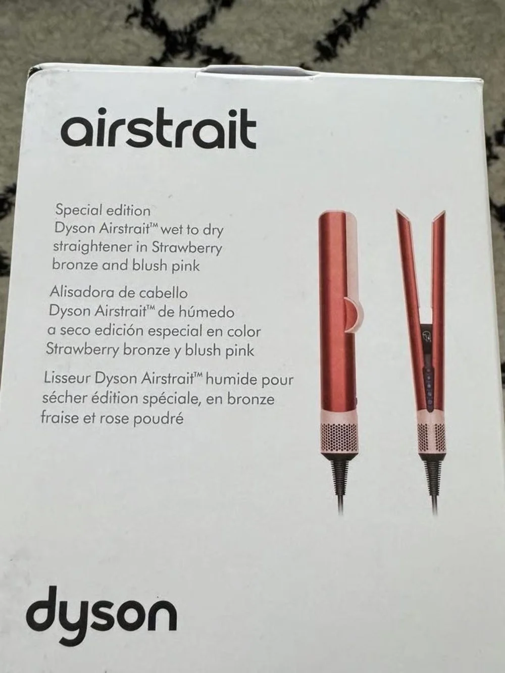 Dyson Airstrait Straightener - Strawberry Bronze / Blush Pink - Limited Edition